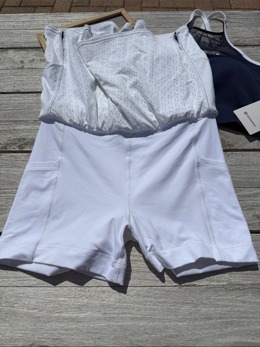 Lululemon Ace Advantage Tennis Set Bundle White/Club Blue Size Medium NWT 🤍💙 - Picture 2 of 8